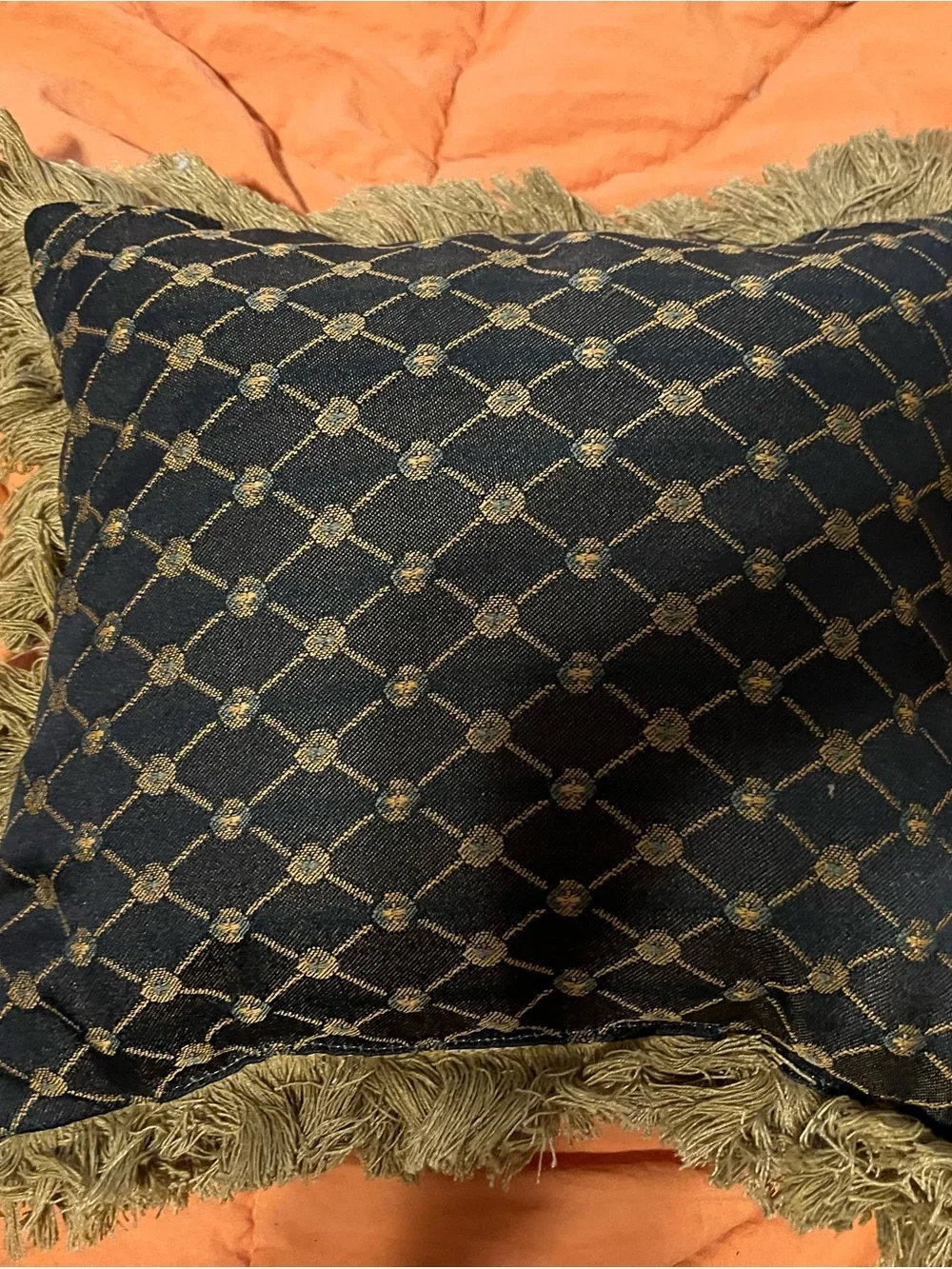 Vintage French-Inspired Pillow Trio | Paris, Oui & Heraldic Crest | Fringe